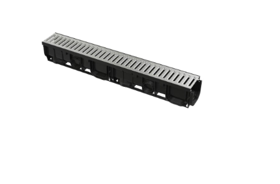 Alcaplast AVZ102-R102 Kültéri folyóka horganyzott ráccsal 145x140x1015 mm