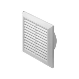 Awenta T27 D150 Szögletes fali rács csonkkal,rovarhálóval