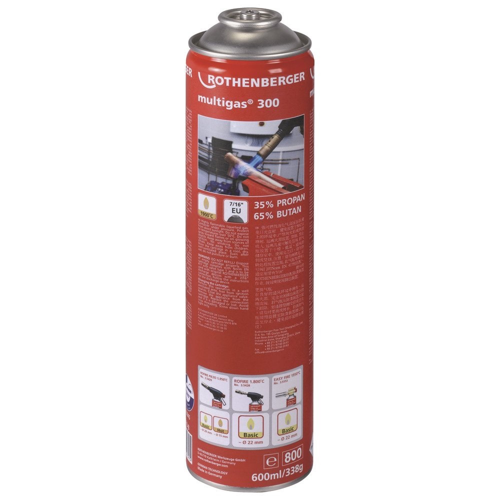 Rothenberger Multigas 300/600 ml gázpalack