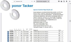 Uponor Comfort plus cső