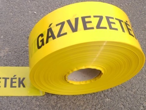 Gázvezeték jelzőszalag