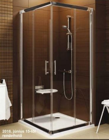 Ravak Kompakt RV2-90 krómhatású + transparent zuhanykabin sarokbelépővel (X1LV70C00Z1A)