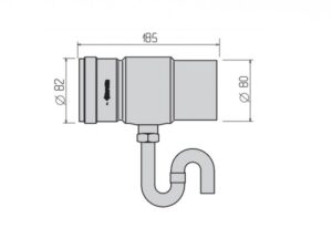 Beretta vizszintes kondenzviz leválasztó 80 mm Alu/Alu (1100589)