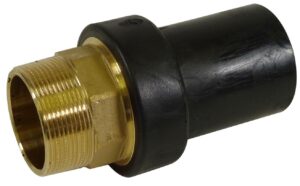 Kpe hosszú PE-sárgaréz KÜLSŐ menetes átmeneti idom PE100 SDR11