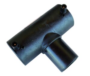 Kpe fűtőszálas szűkített T-idom hosszú leágazású PE100 SDR11