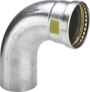 Viega M Inox gázra 64 mm KB 90° könyök (577513)