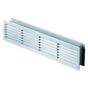 Awenta T15 négyszögletes műanyag 460x135 ajtórács bútorrács fehér színben (T15)