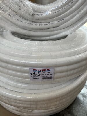 Dunaterm Pert 20x2 6 mm szigetelt ötrétegű cső 50 fm/tekercs fehér (-PERT-20X2-SZF-50)