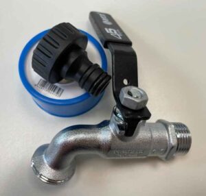 Arco 1/2"-3/4" Golyós kerticsap gyorscsatlakozó+teflonszalag (PG413T)