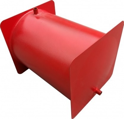 Nyitott fém tágulási tartály piros