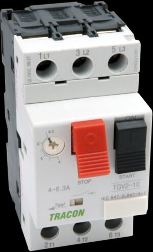 Kézi müködtetésű motorvédő kapcsoló Tracon 4-6,3 A (TGV2-10)