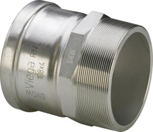 Viega Sanpress Inox XL átmeneti idom KM menetvég