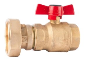 HERZ Gömbcsap szivattyúhoz, menetes csatlakozással, 1''x1½" és visszacsapó szeleppel (1226803)