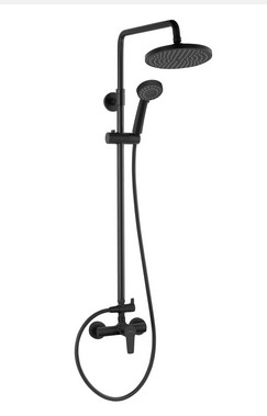 Ferro Ritto Black egykaros zuhanyrendszer, matt fekete NP84-BTR7U-BL