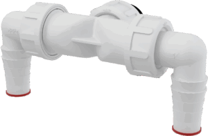 Alcaplast dupla könyök visszacsapó szeleppel Dn40/32/17-23 (P155Z-G1)