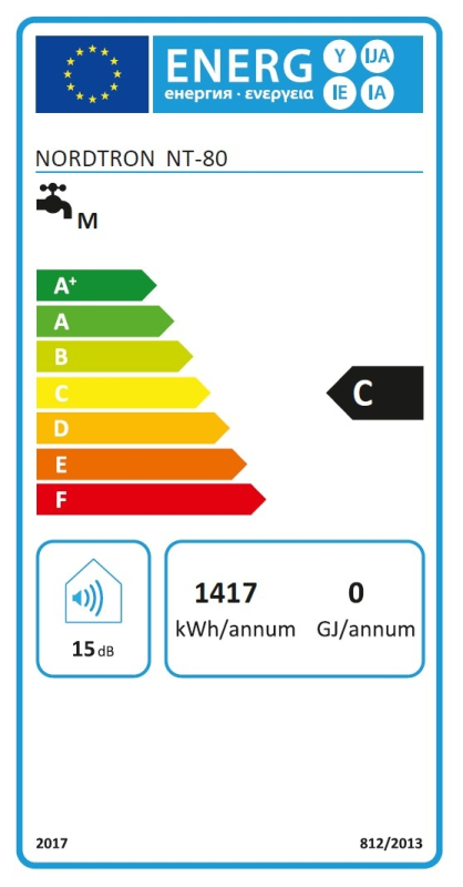 Nordtron NT 80 energiacímke