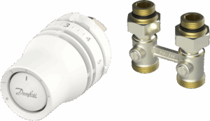 Danfoss RAE+RLV-KS egyenes szett M30x1,5 +RLV+KB H idom 1/2" (015G5324)