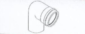 Almeva 80 mm Alu 90° Könyök Natúr (ANSB98)