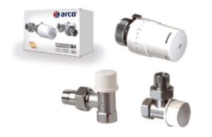 Arco 1/2" sarok termosztatikus radiátorszelep szett (KCT01-Szett)
