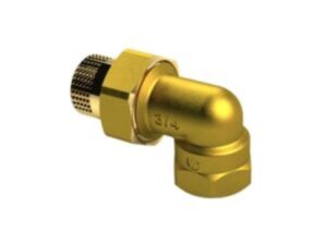 Arco 1/2" sárgaréz  sarok radiátorhollander, lapos tömítésű (509011)