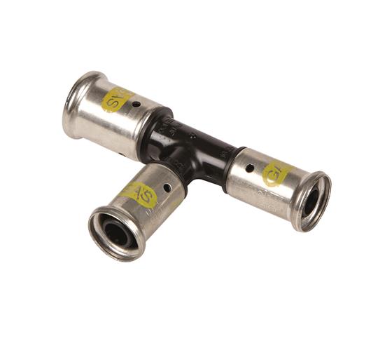 Henco PVDF 40x26x32 középen és egyik oldal szükitett T-idom (11PK-402632)