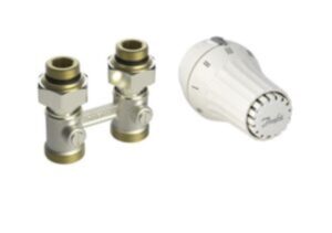 Danfoss 3/4" termosztatikus egyenes radiátorszelep blokk szett, RAE, RLS-KB (013G5141)