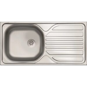 EVIDO BASIC egymedencés, csepptálcás rozsdamentes mosogató 860x435mm (105685)