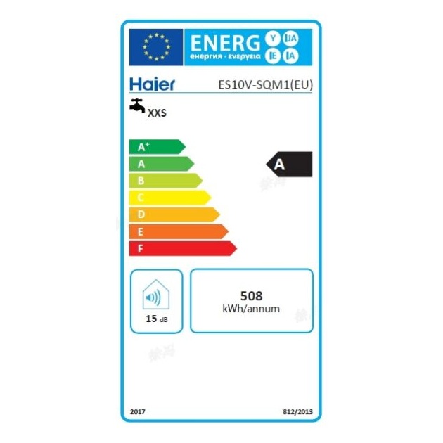 Haier ES10V-SQM1 energiacímke