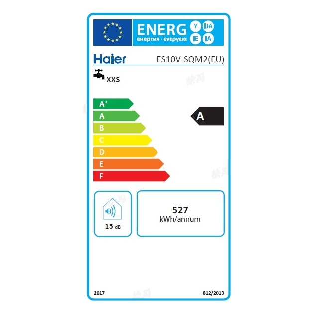 Haier ES10V-SQM2 energiacímke