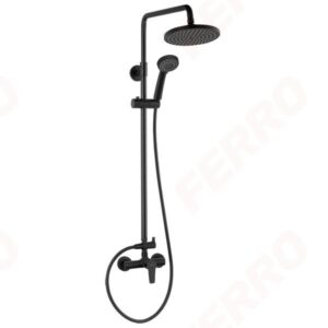 Ferro Ritto Black egykaros zuhanyrendszer, matt fekete NP84-BTR7U-BL