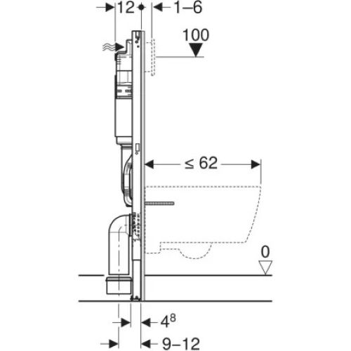 Geberit Doufix Basic keretes Wc elem (111153003) - Image 3