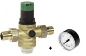 Honeywell D06F 3/4"AM Viznyomáscsökkentő + nyomásmérő (D06F-3/4AM)