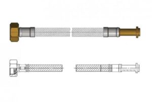 Kludi Bekötőcső D13x3/8"x440 mm peremes (74282.00)
