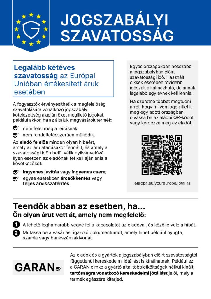 Ön jogszabályi szavatossági jogai